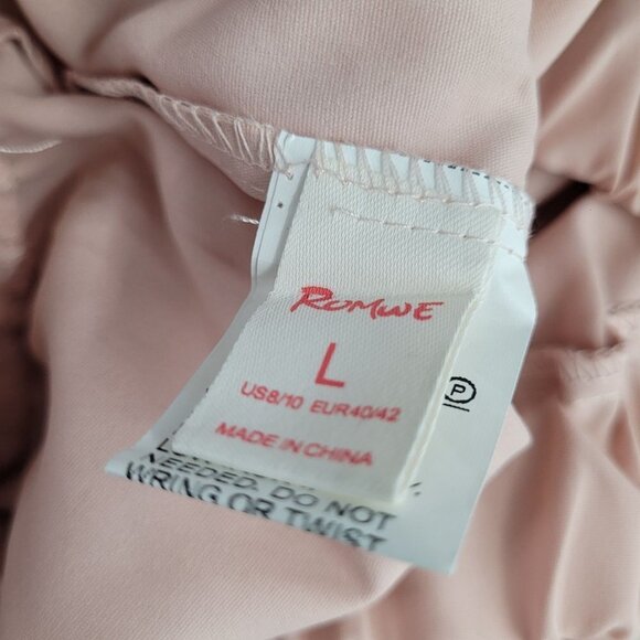 Romwe womens large cat print elastic waist polyester bow hem details casual - Picture 3 of 10